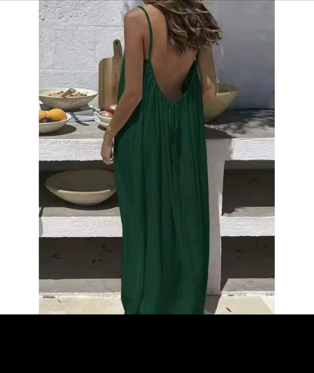 Robe longue décontractée sans bretelles ni dos pour femme