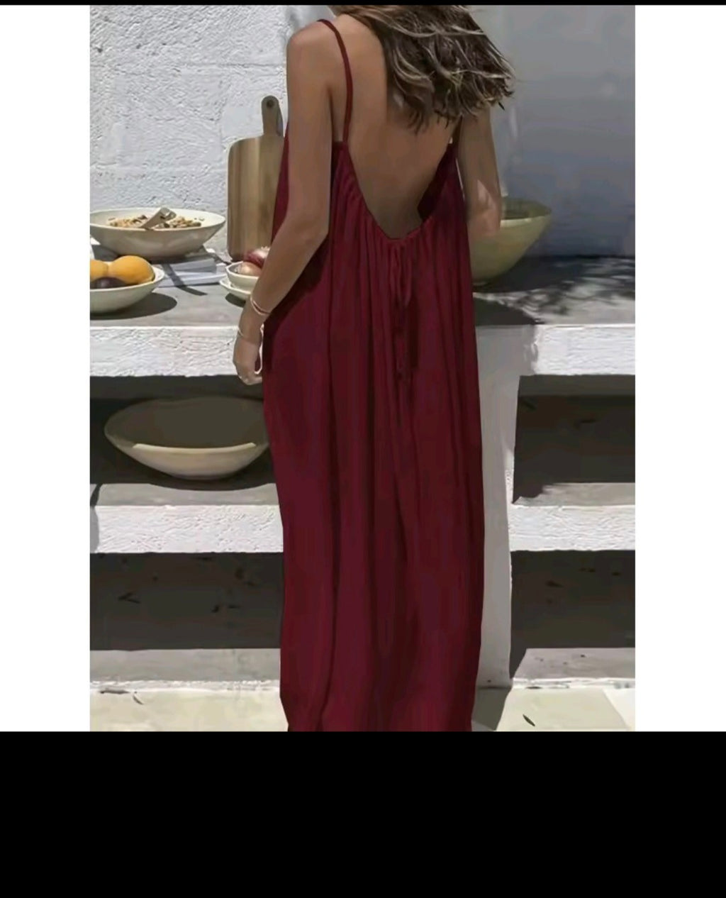 Robe longue décontractée sans bretelles ni dos pour femme